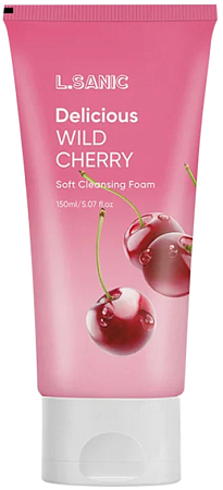 LSanic~Очищающая пенка с экстрактом дикой вишни~Delicious Wild Cherry Soft Cleansing Foam